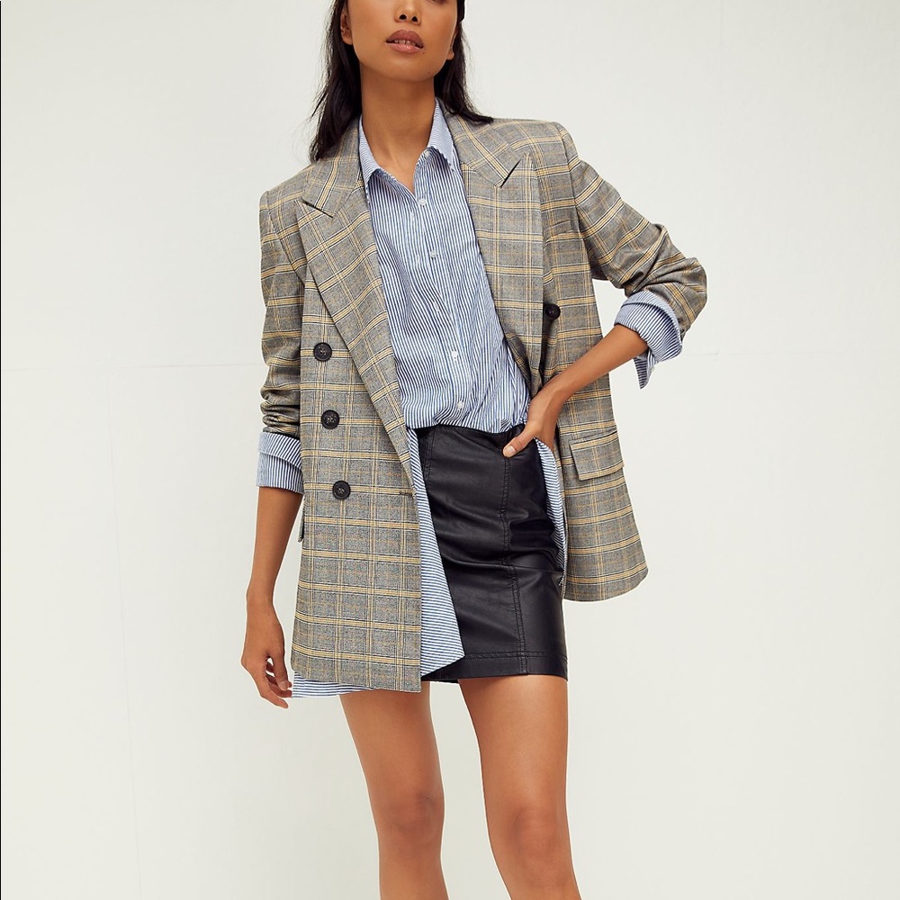 Free people modern femme vegan leather mini skirt